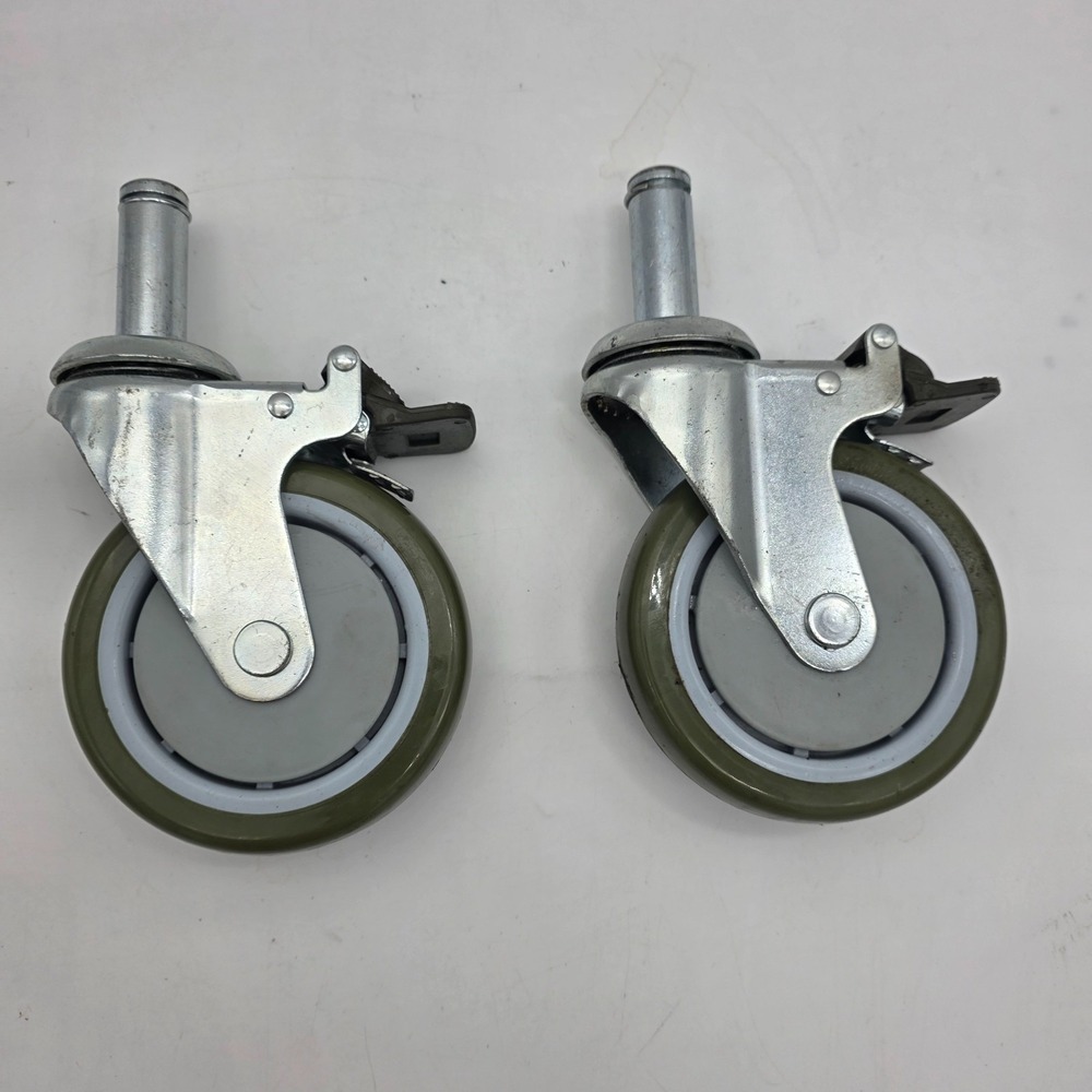 5" x 1-1/4" Heavy-Duty Caster Wheels Locking brake Set of 2 pieces